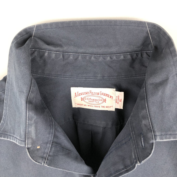 Filson long-sleeved work shirt, men's size XL (equivalent) cotton black type Vintage Second Hand