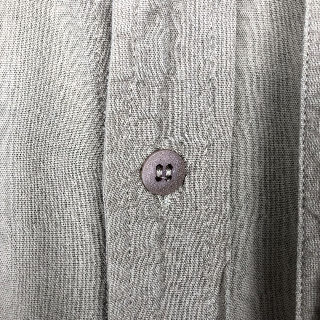 Calvin Klein long-sleeved linen shirt, men's size M (approx.) unclear Beige type Vintage Second Hand
