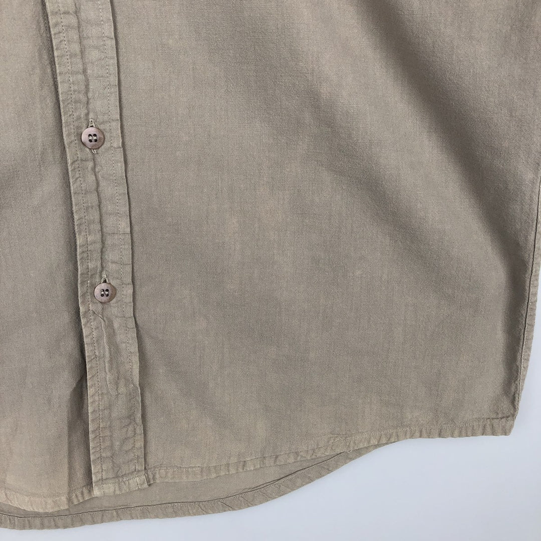 Calvin Klein long-sleeved linen shirt, men's size M (approx.) unclear Beige type Vintage Second Hand