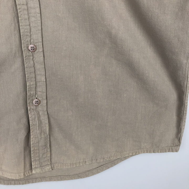 Calvin Klein long-sleeved linen shirt, men's size M (approx.) unclear Beige type Vintage Second Hand