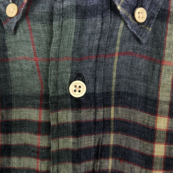 Banana Republic Long-Sleeve Linen Shirt, Men's Size XL (approx.) linen Blue type light blue Vintage Second Hand