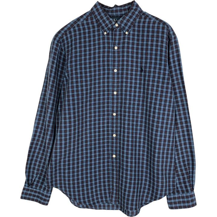 Ralph Lauren Classic Fit Long Sleeve Linen Button Down Shirt, Men's Size L linen blue type Vintage Second Hand