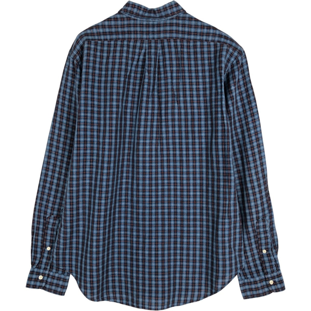 Ralph Lauren Classic Fit Long Sleeve Linen Button Down Shirt, Men's Size L linen blue type Vintage Second Hand