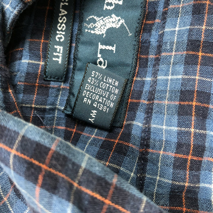Ralph Lauren Classic Fit Long Sleeve Linen Button Down Shirt, Men's Size L linen blue type Vintage Second Hand