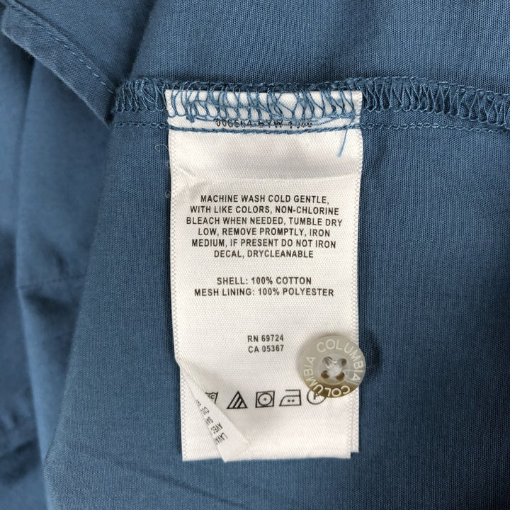 Columbia PFG Long Sleeve Fishing Shirt, Men's Size L cotton blue type Vintage Second Hand