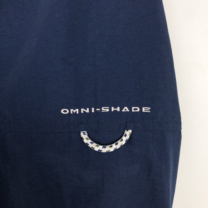 Columbia PFG OMNI-SHADE Long-Sleeve Fishing Shirt (Men's Size M) Nylon navy blue type Vintage Second Hand