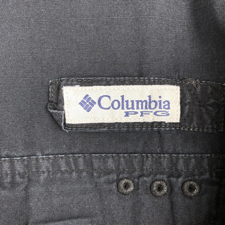 Columbia PFG Long-Sleeve Fishing Shirt, Men's Size M (approx.) cotton black type Vintage Second Hand