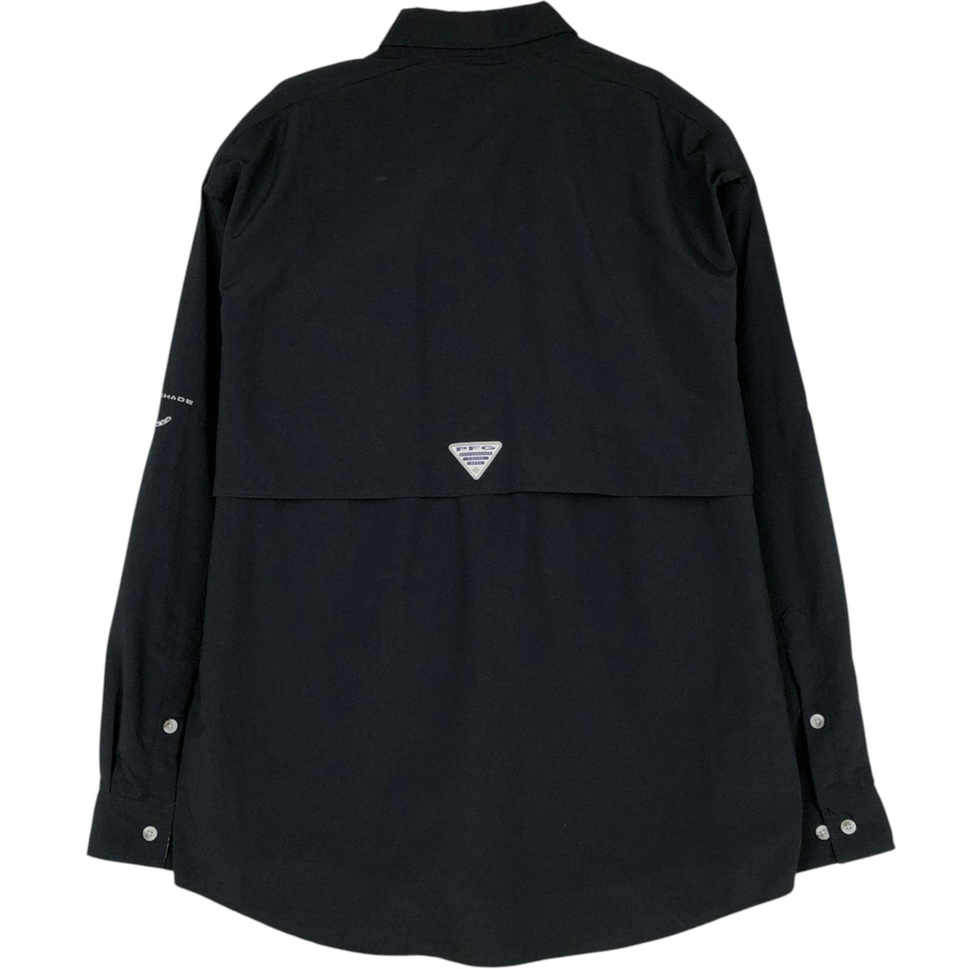 Columbia BAHAMA PFG OMNI-SHADE Long-Sleeve Fishing Shirt (Men's Size L) Nylon black type Vintage Second Hand