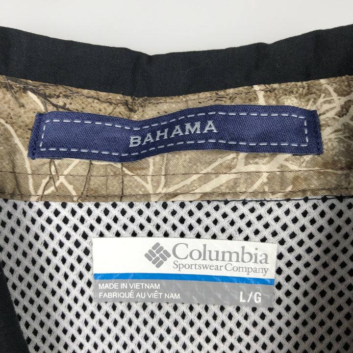Columbia BAHAMA PFG OMNI-SHADE Long-Sleeve Fishing Shirt (Men's Size L) Nylon black type Vintage Second Hand