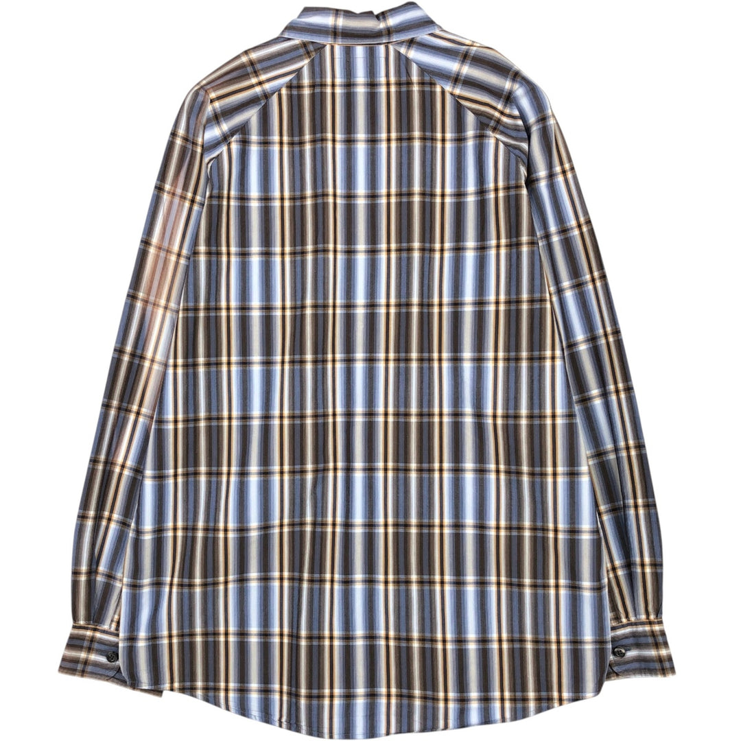 90'S Timberland Long-Sleeve Cotton Check Shirt, Men's Size M (approx.), Vintage cotton blue type Vintage Second Hand