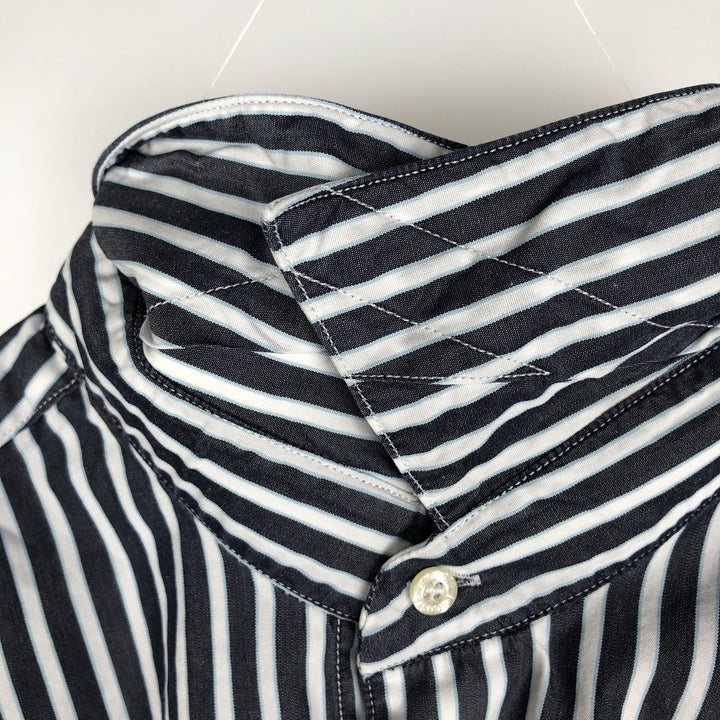 Lacoste long-sleeved cotton striped shirt, men's size M (approx.) cotton gray type Vintage Second Hand