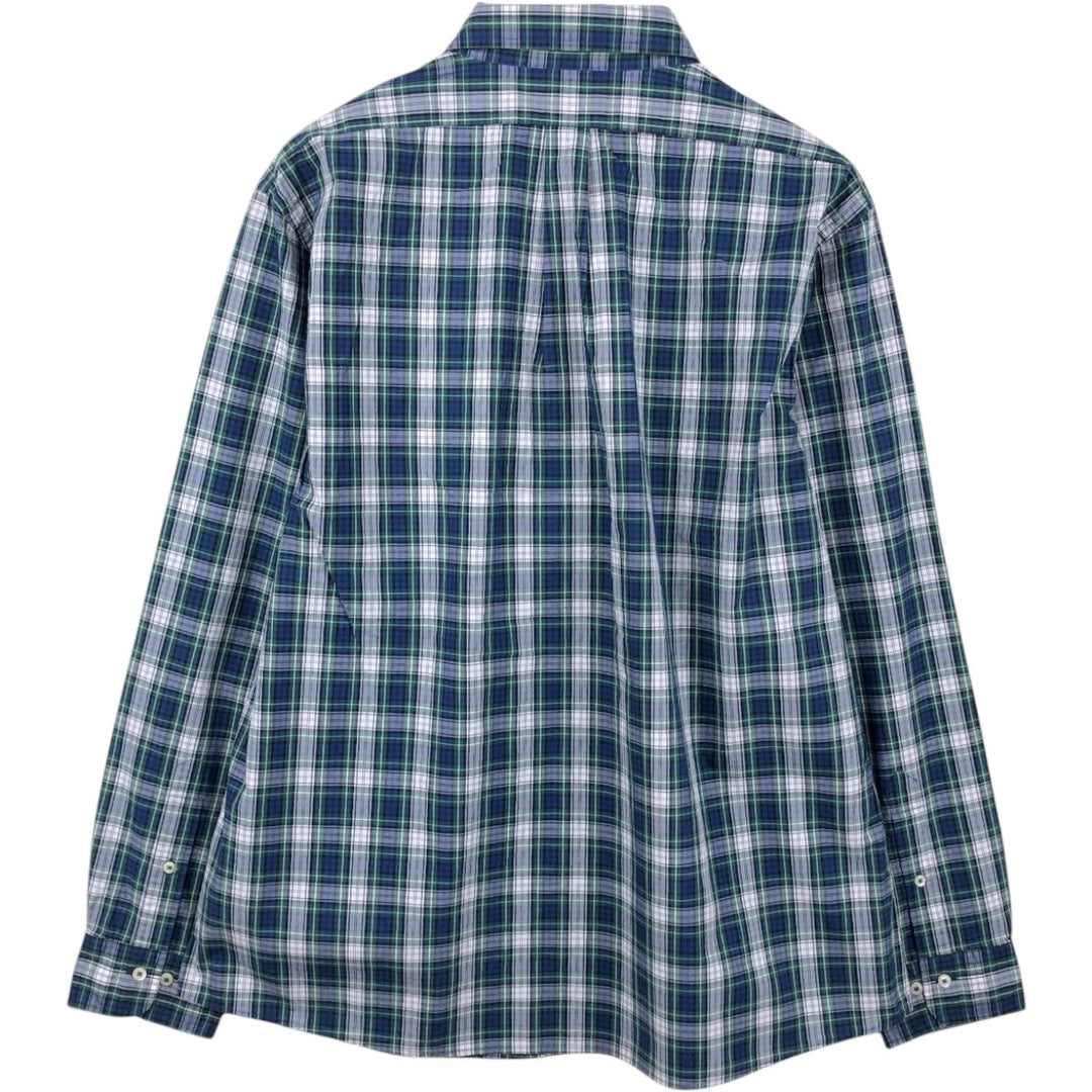 Brooks Brothers Est.1818 Long Sleeve Button-Down Check Shirt, Men's XL cotton blue type Vintage Second Hand