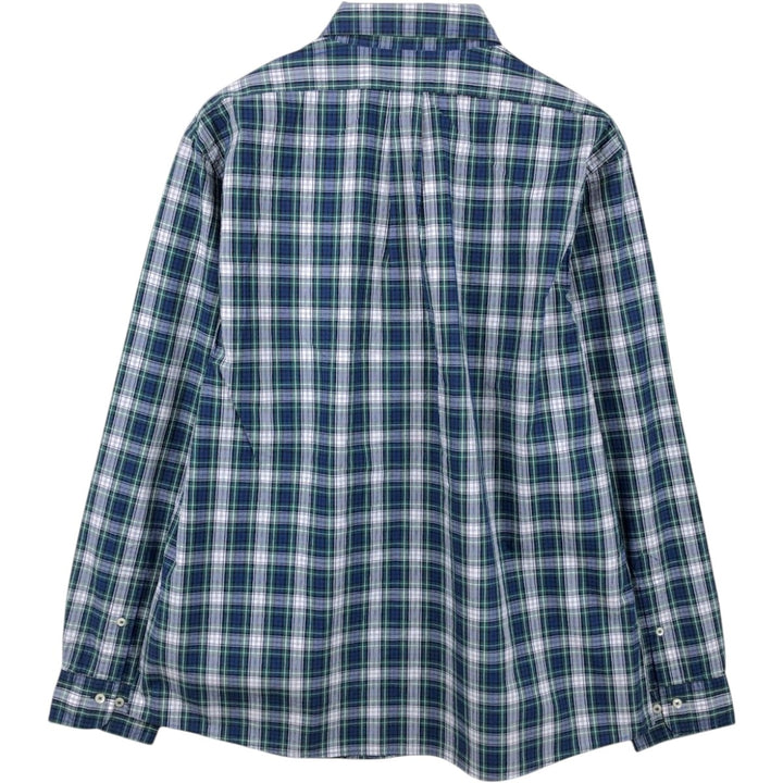 Brooks Brothers Est.1818 Long Sleeve Button-Down Check Shirt, Men's XL cotton blue type Vintage Second Hand