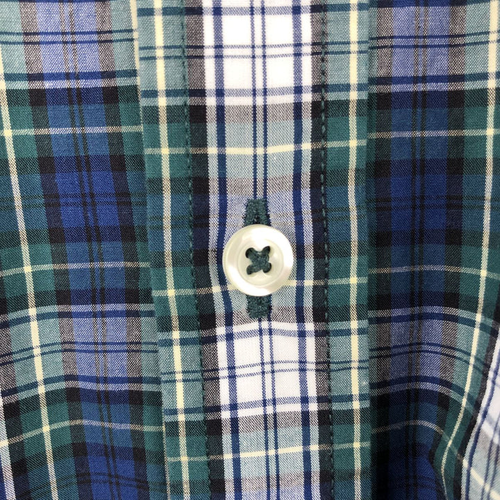 Brooks Brothers Est.1818 Long Sleeve Button-Down Check Shirt, Men's XL cotton blue type Vintage Second Hand