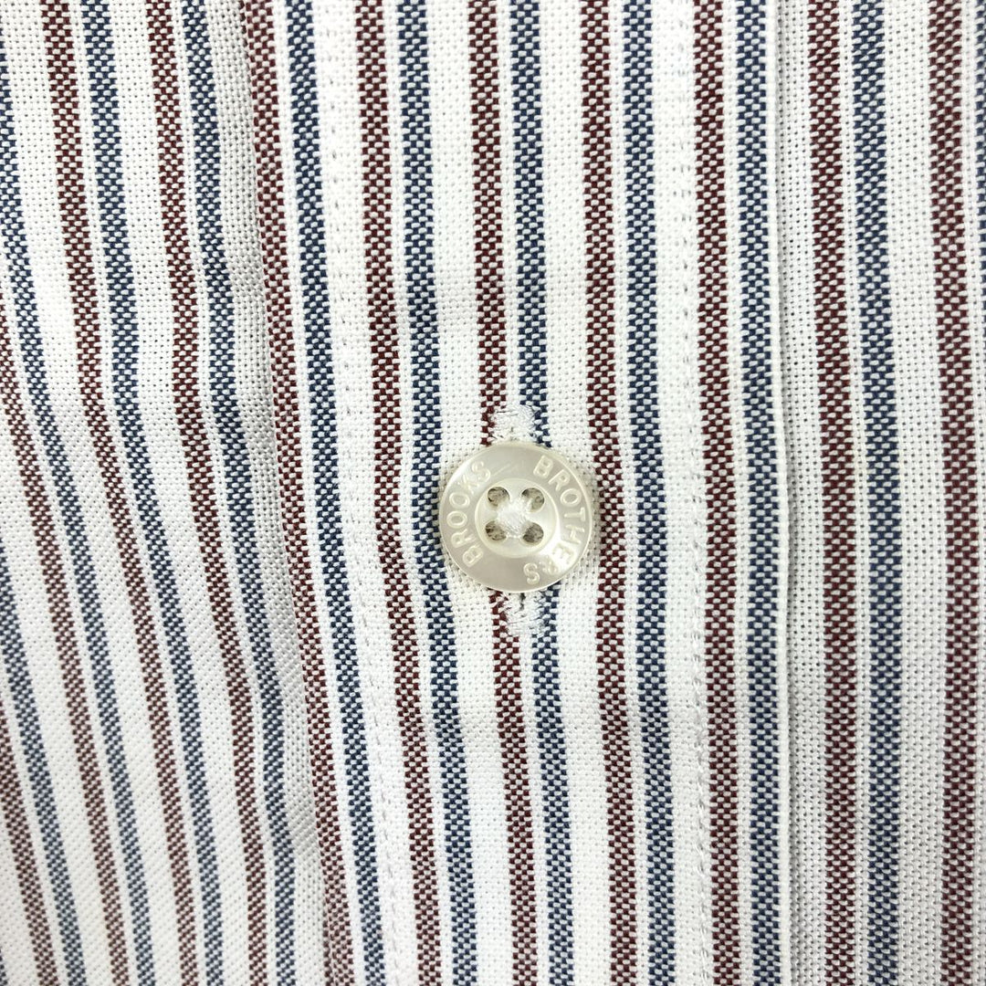 Brooks Brothers Est.1818 REGENT Long Sleeve Button-Down Striped Shirt, Men's Size L Supima Cotton white type Vintage Second Hand