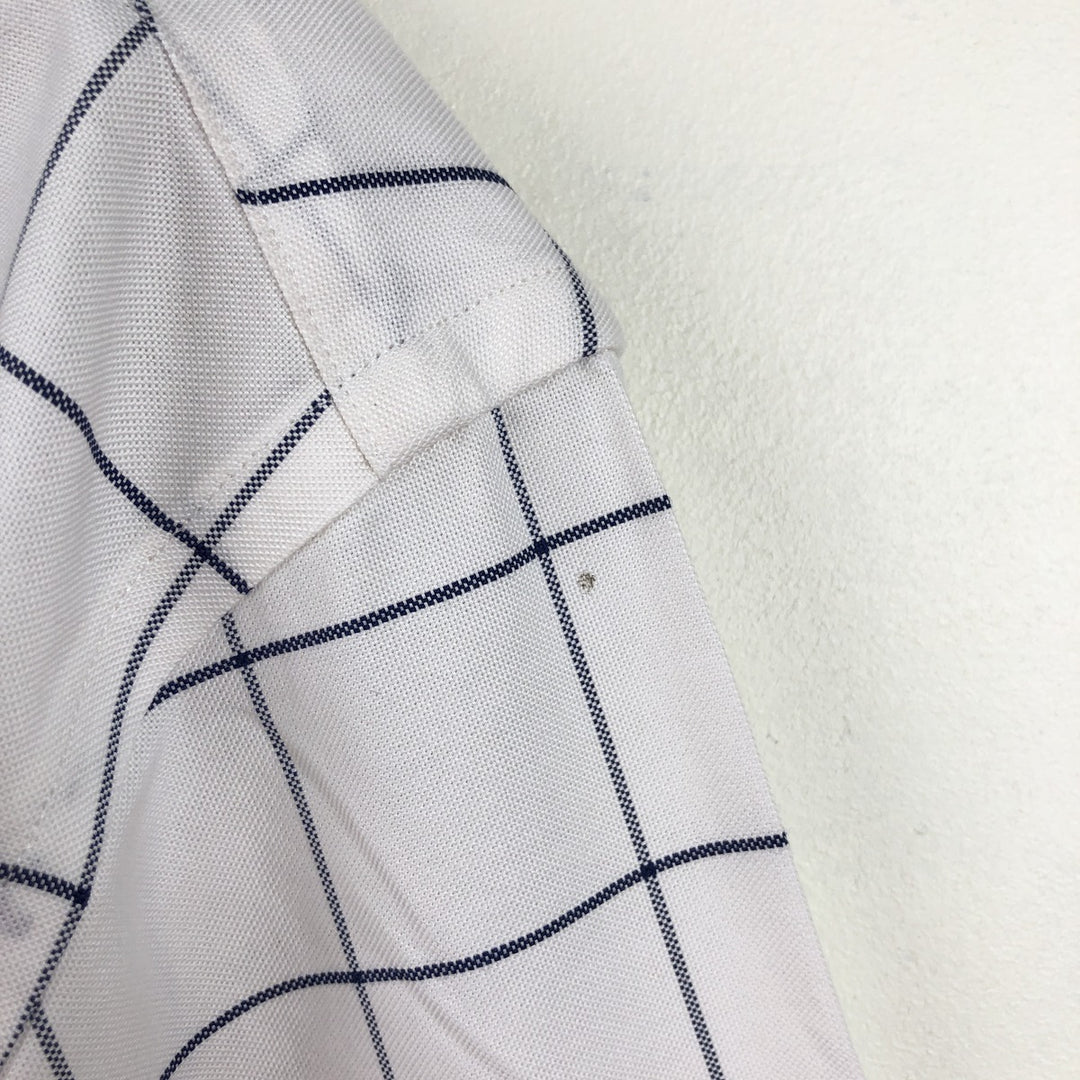 Brooks Brothers 1818 REGENT Long Sleeve Button-Down Check Shirt, Men's Size L Supima Cotton white type Vintage Second Hand