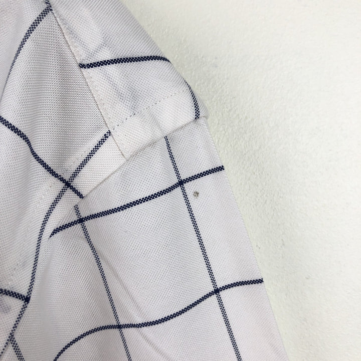 Brooks Brothers 1818 REGENT Long Sleeve Button-Down Check Shirt, Men's Size L Supima Cotton white type Vintage Second Hand