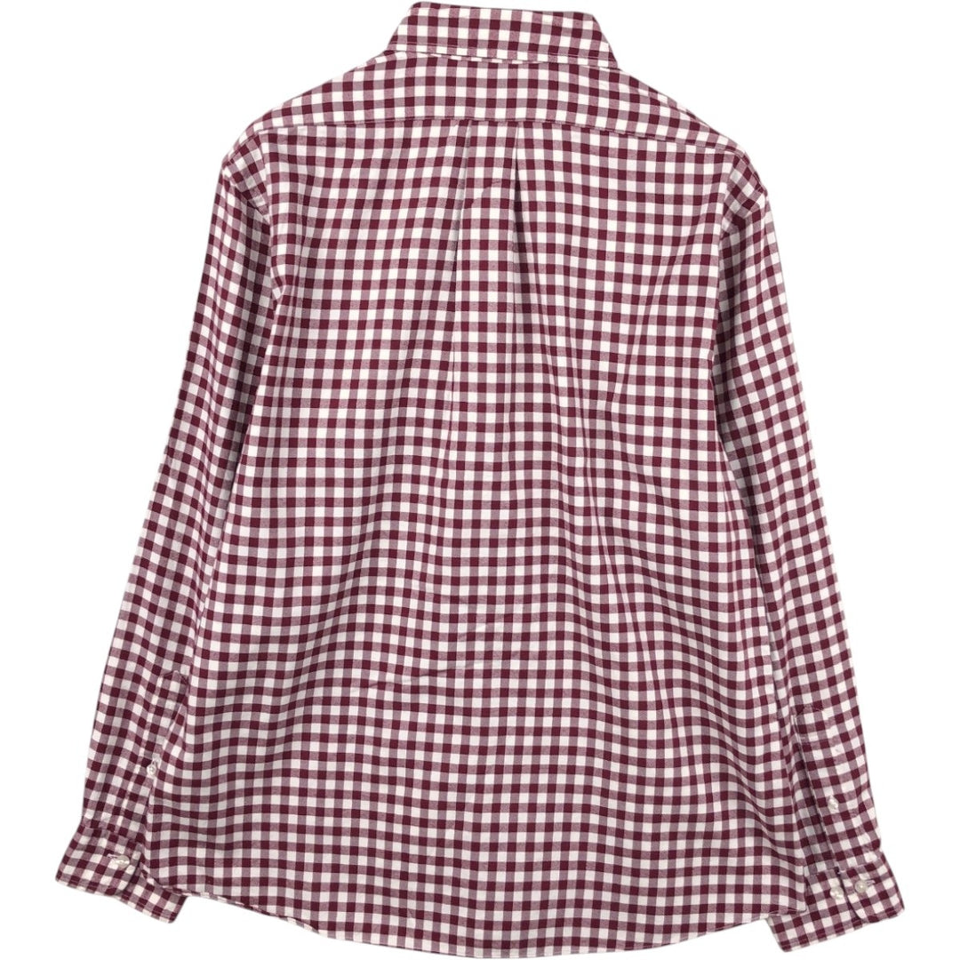 Brooks Brothers Est.1818 REGENT Gingham Check Long Sleeve Button-Down Check Shirt Men's Size L cotton red type Vintage Second Hand