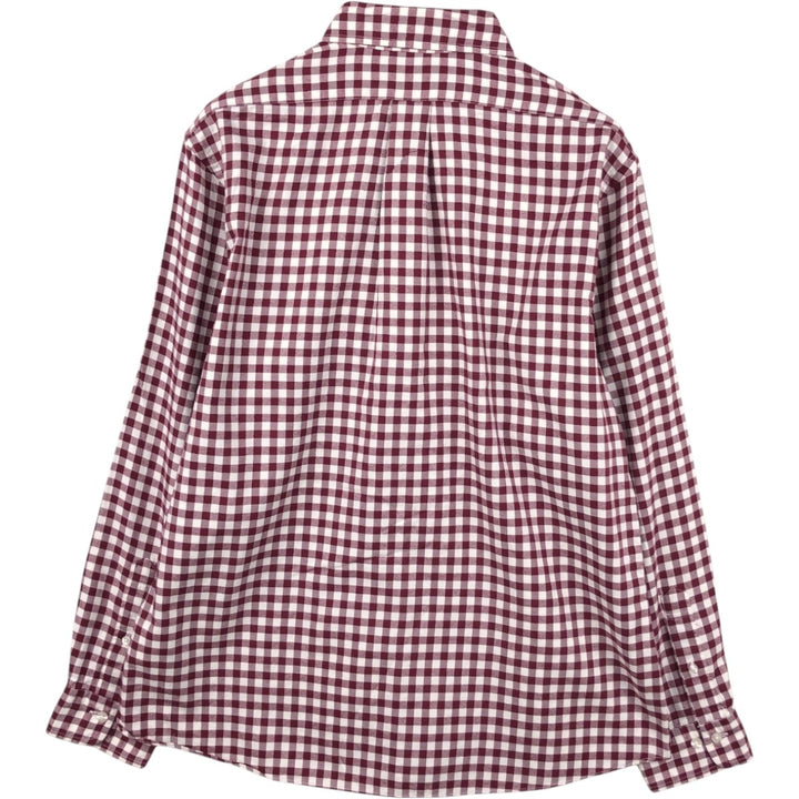 Brooks Brothers Est.1818 REGENT Gingham Check Long Sleeve Button-Down Check Shirt Men's Size L cotton red type Vintage Second Hand