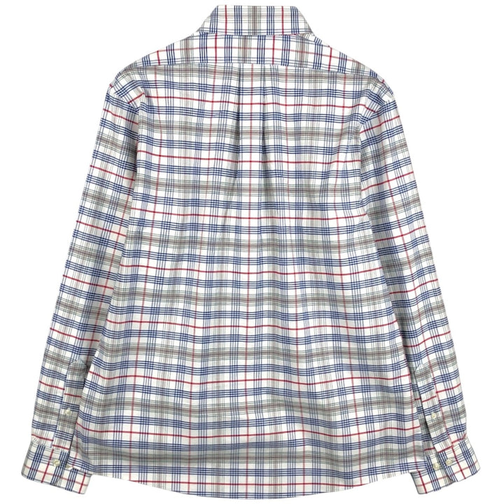 Brooks Brothers 1818 REGENT Long Sleeve Button-Down Check Shirt, Men's Size L cotton blue type Vintage Second Hand