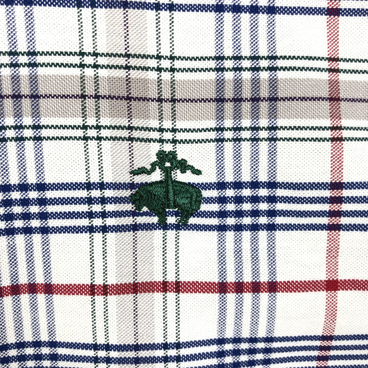 Brooks Brothers 1818 REGENT Long Sleeve Button-Down Check Shirt, Men's Size L cotton blue type Vintage Second Hand