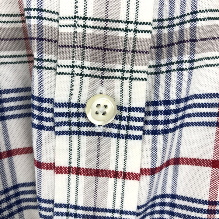 Brooks Brothers 1818 REGENT Long Sleeve Button-Down Check Shirt, Men's Size L cotton blue type Vintage Second Hand
