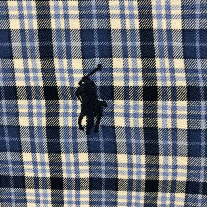 Ralph Lauren Classic Fit Long Sleeve Button Down Check Shirt, Men's Size L cotton blue type Vintage Second Hand