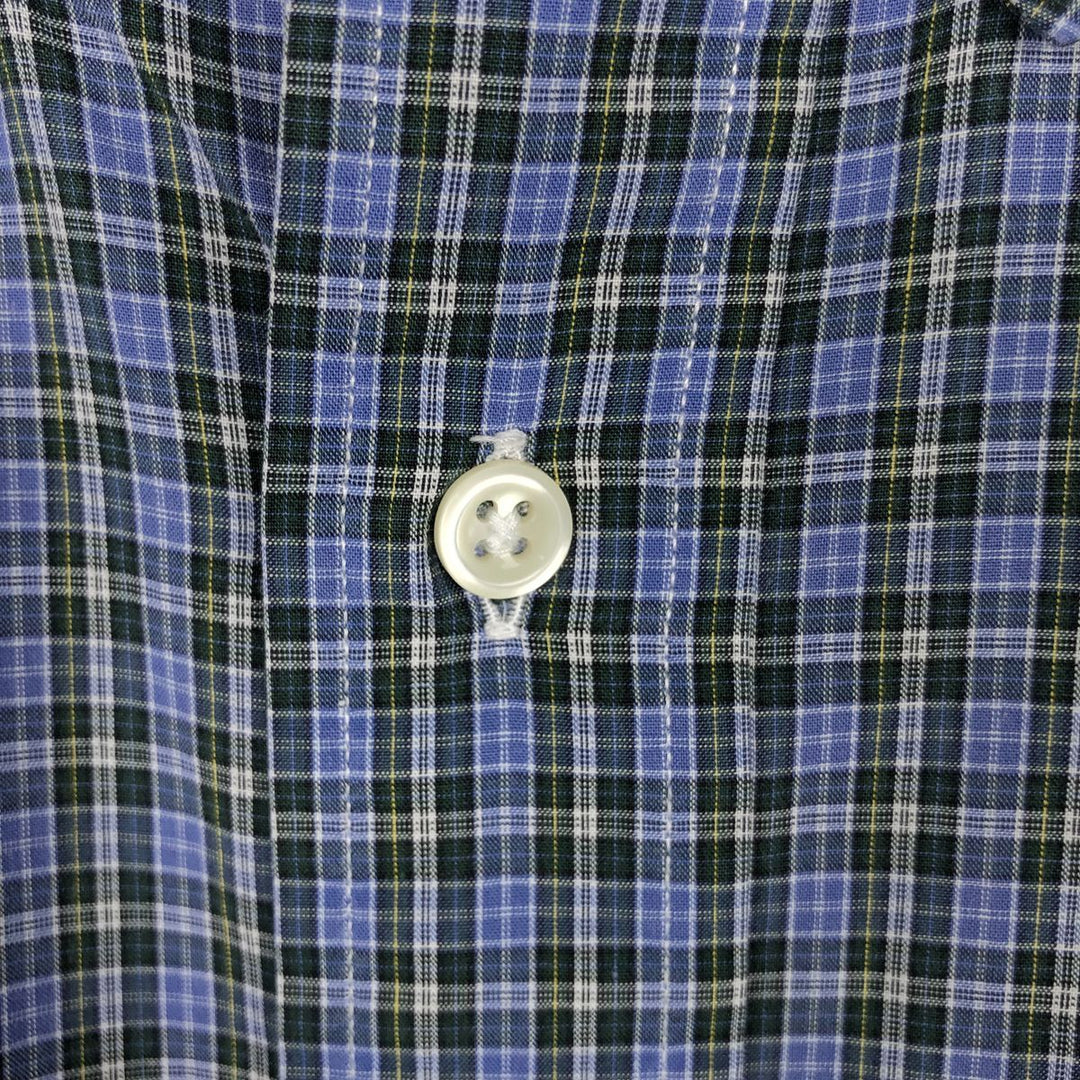 Ralph Lauren BLAKE long sleeve button down check shirt, men's size M cotton blue type Vintage Second Hand
