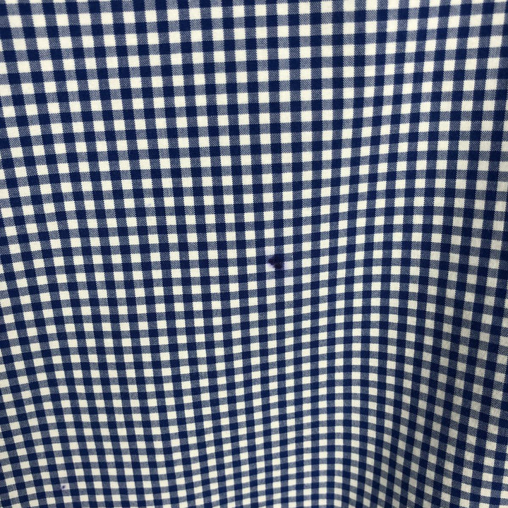 Ralph Lauren CUSTOM FIT Gingham Check Long Sleeve Button Down Check Shirt Men's XL cotton blue type Vintage Second Hand