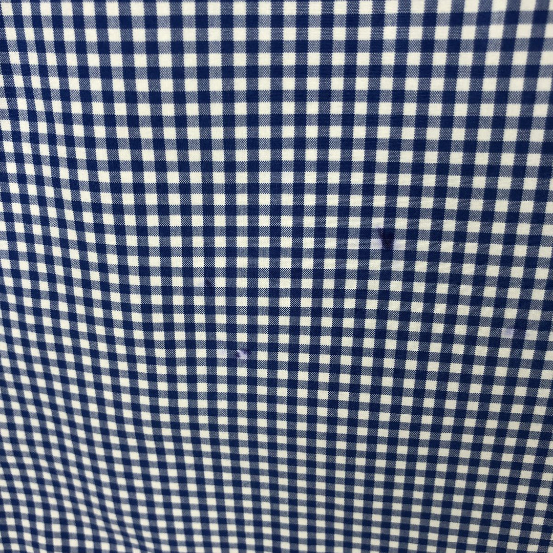 Ralph Lauren CUSTOM FIT Gingham Check Long Sleeve Button Down Check Shirt Men's XL cotton blue type Vintage Second Hand