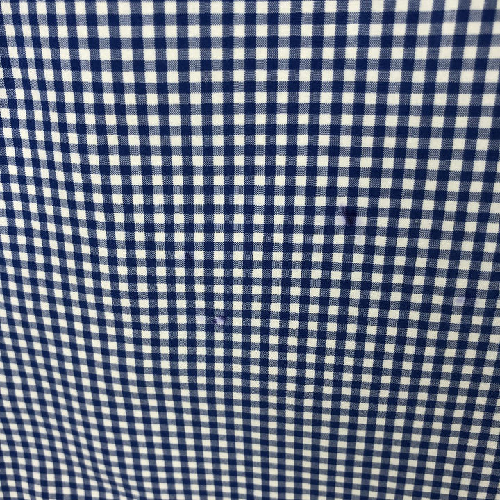 Ralph Lauren CUSTOM FIT Gingham Check Long Sleeve Button Down Check Shirt Men's XL cotton blue type Vintage Second Hand