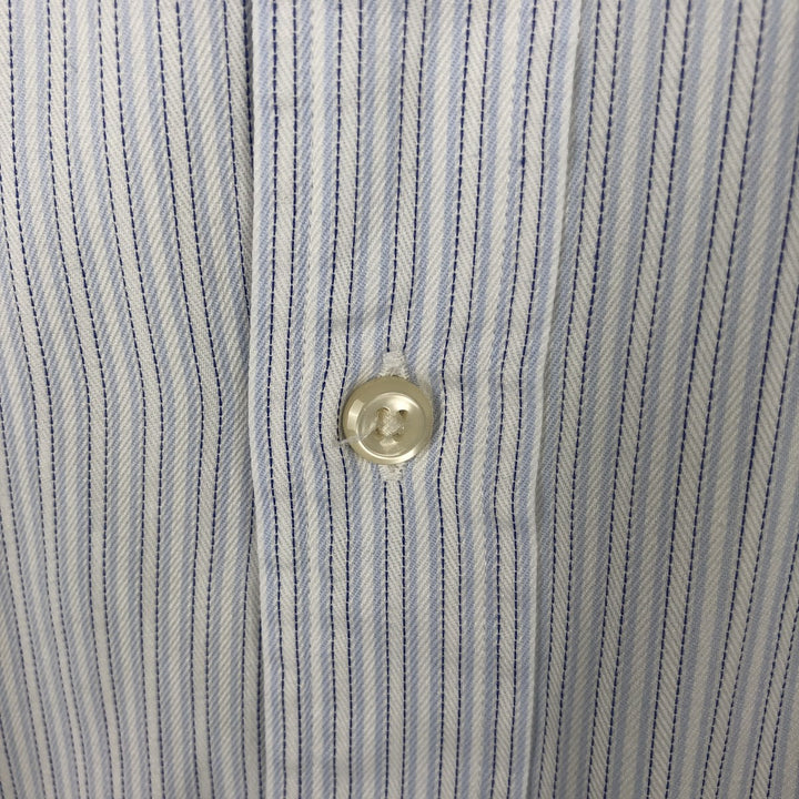 Ralph Lauren POLO by Ralph Lauren BLAKE Long-Sleeve Button-Down Striped Shirt, Men's Size M (approx.) cotton white type Vintage Second Hand