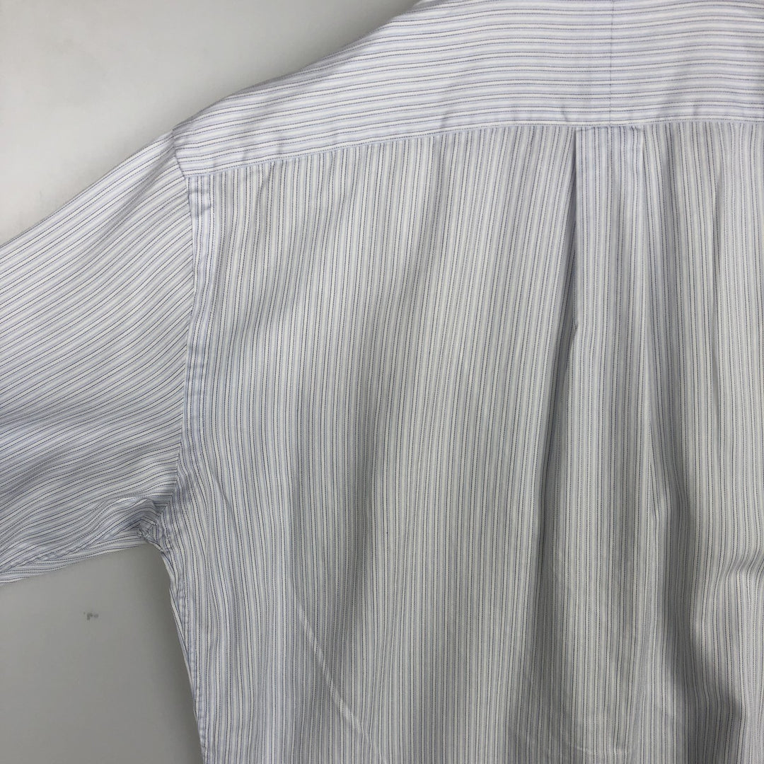 Ralph Lauren POLO by Ralph Lauren BLAKE Long-Sleeve Button-Down Striped Shirt, Men's Size M (approx.) cotton white type Vintage Second Hand