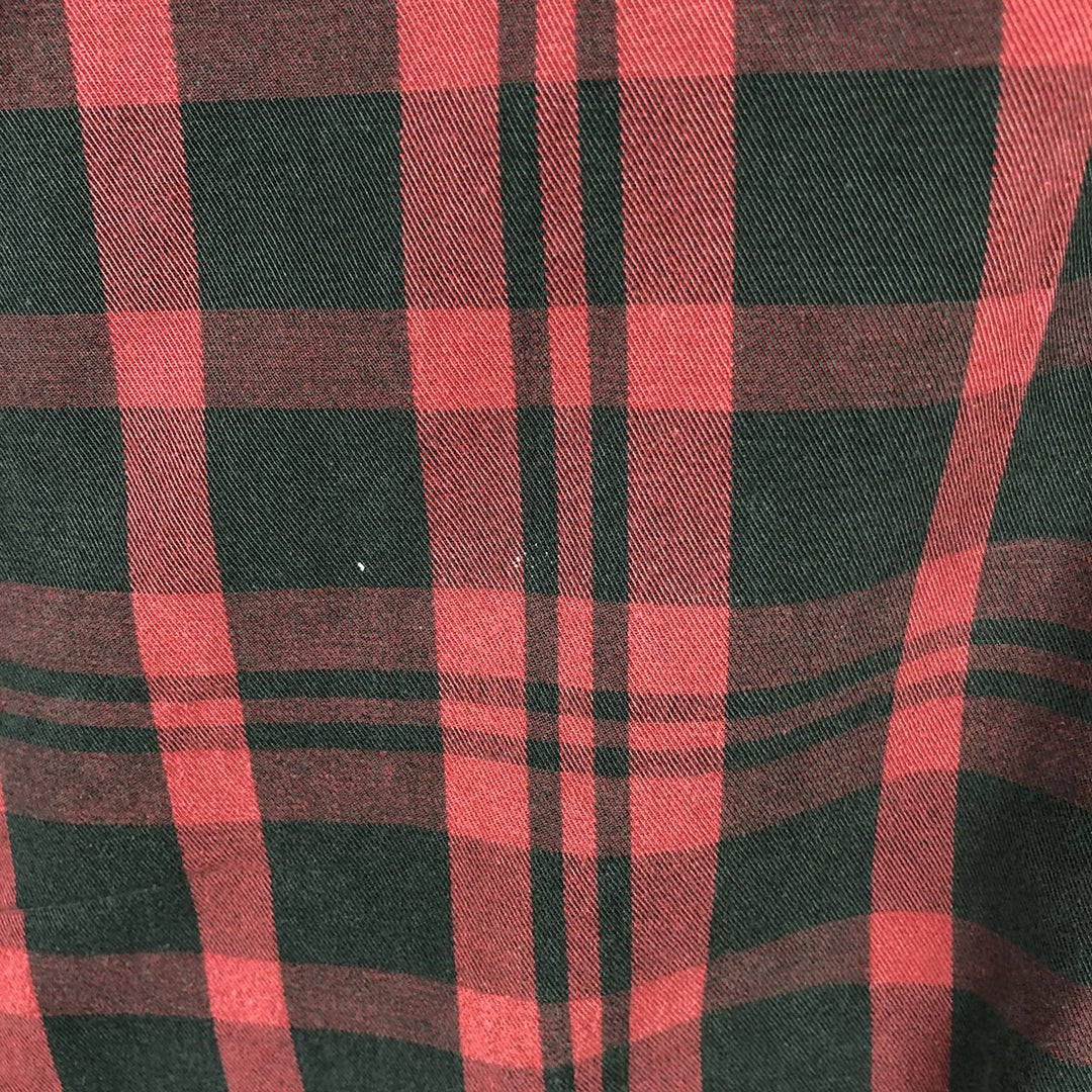 Ralph Lauren long sleeve button down check shirt, men's size L cotton red type Vintage Second Hand