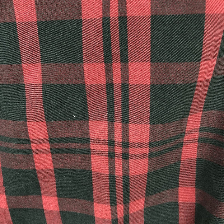 Ralph Lauren long sleeve button down check shirt, men's size L cotton red type Vintage Second Hand