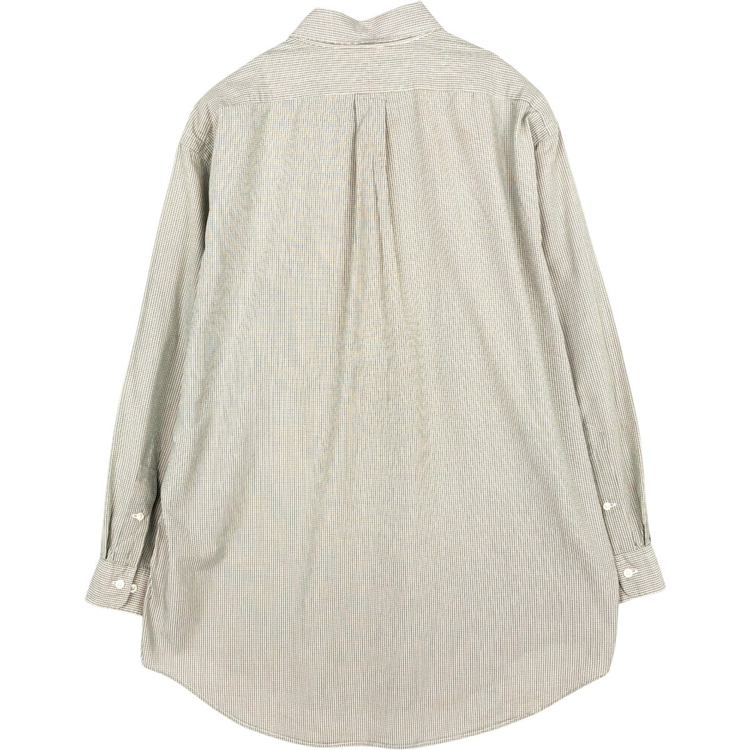 Ralph Lauren YARMOUTH Long Sleeve Button Down Check Shirt Men's XL cotton green type Vintage Second Hand