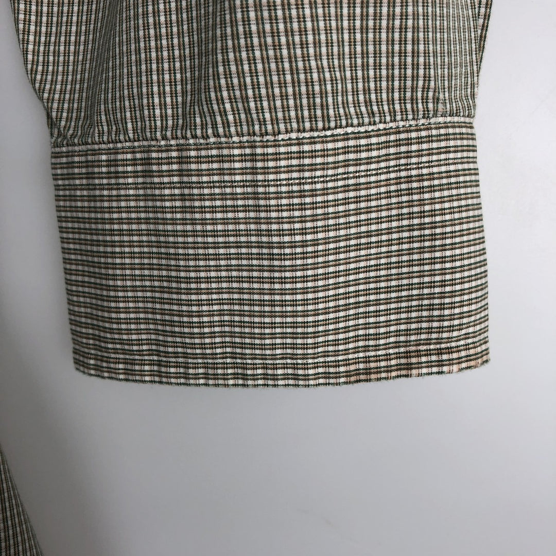 Ralph Lauren YARMOUTH Long Sleeve Button Down Check Shirt Men's XL cotton green type Vintage Second Hand