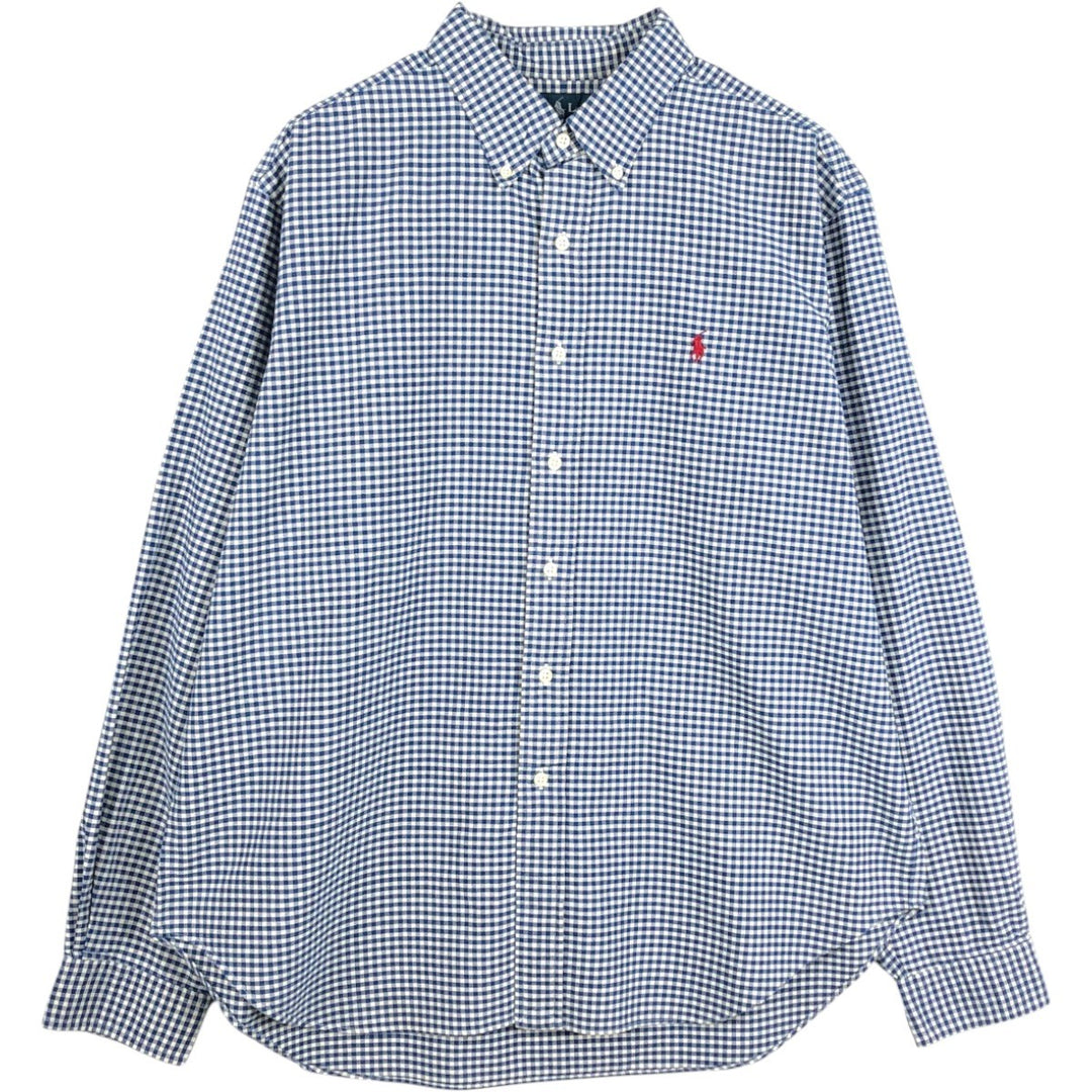 Ralph Lauren Classic Fit Long Sleeve Button Down Striped Shirt Men's XL cotton blue type Vintage Second Hand