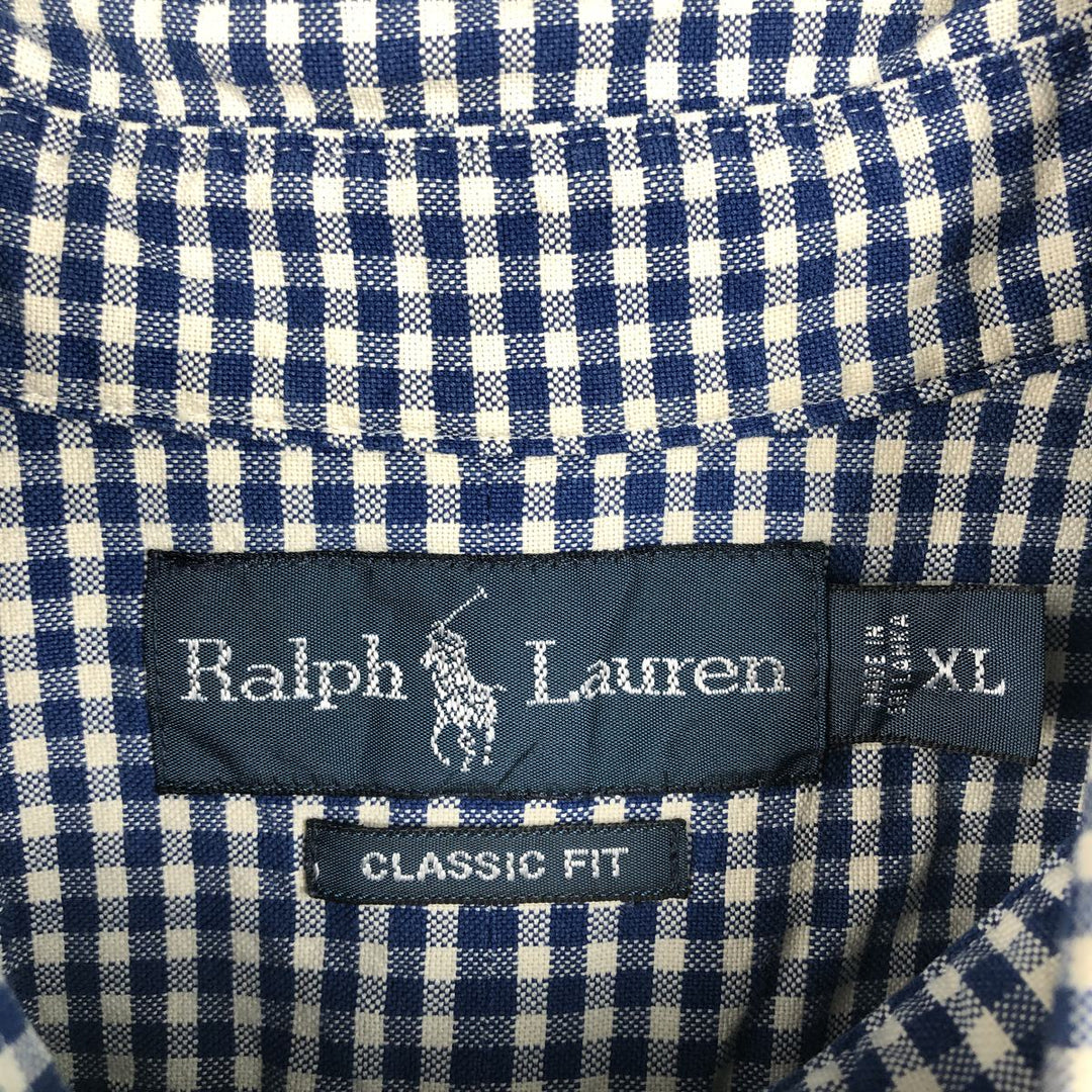Ralph Lauren Classic Fit Long Sleeve Button Down Striped Shirt Men's XL cotton blue type Vintage Second Hand