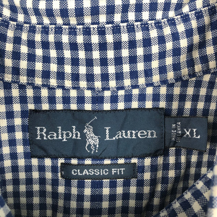 Ralph Lauren Classic Fit Long Sleeve Button Down Striped Shirt Men's XL cotton blue type Vintage Second Hand