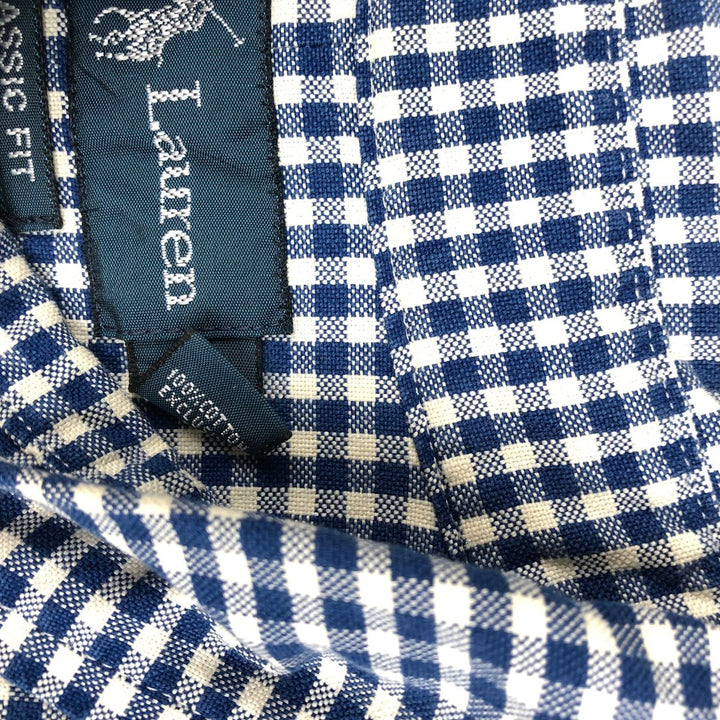 Ralph Lauren Classic Fit Long Sleeve Button Down Striped Shirt Men's XL cotton blue type Vintage Second Hand