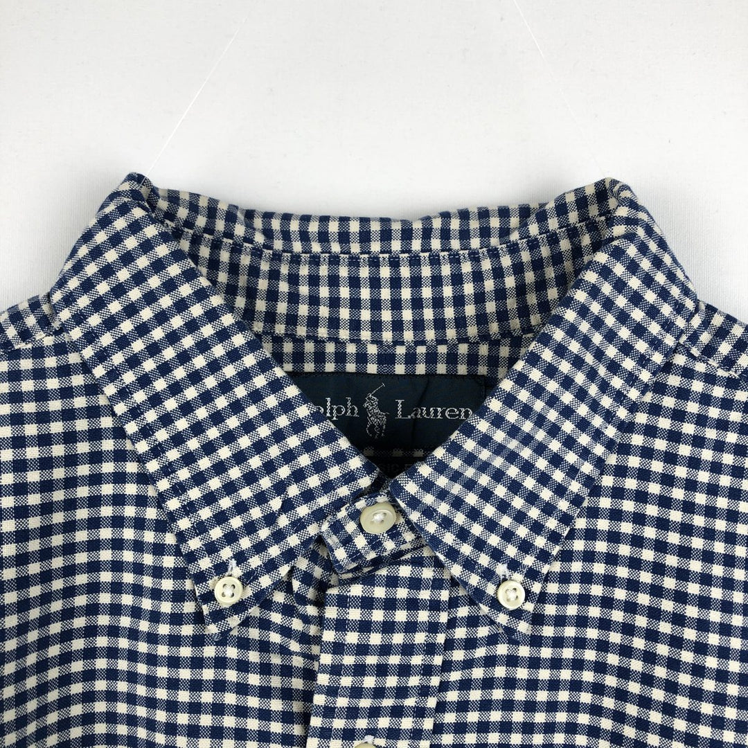 Ralph Lauren Classic Fit Long Sleeve Button Down Striped Shirt Men's XL cotton blue type Vintage Second Hand