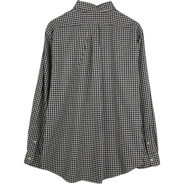 Ralph Lauren Classic Fit Gingham Check Long Sleeve Button Down Check Shirt Men's XL cotton black type Vintage Second Hand