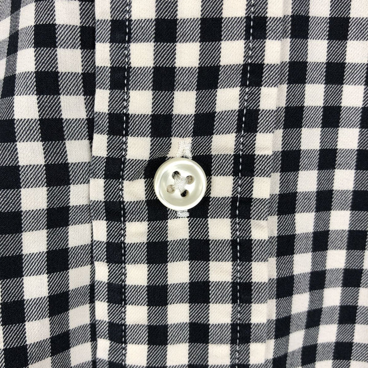 Ralph Lauren Classic Fit Gingham Check Long Sleeve Button Down Check Shirt Men's XL cotton black type Vintage Second Hand