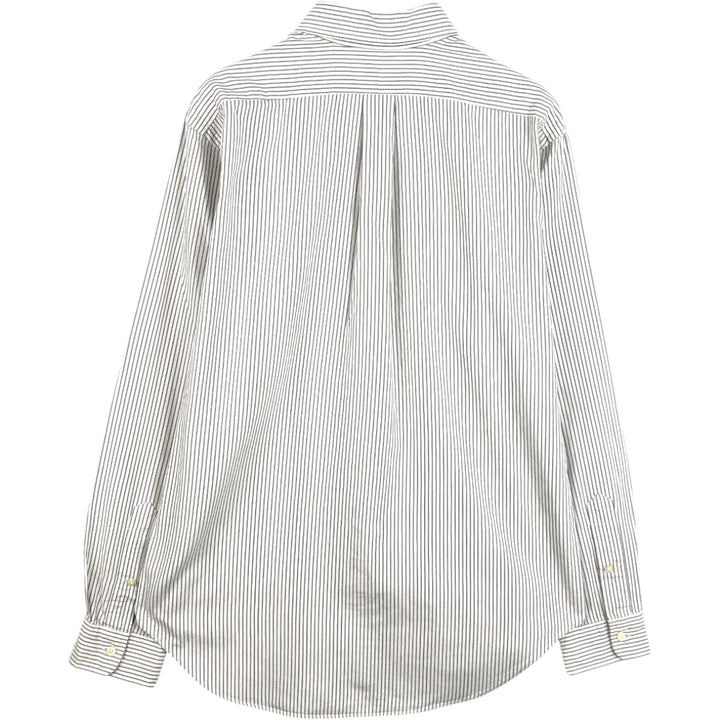 Ralph Lauren Classic Fit Long Sleeve Button Down Striped Shirt Men's M cotton white type Vintage Second Hand