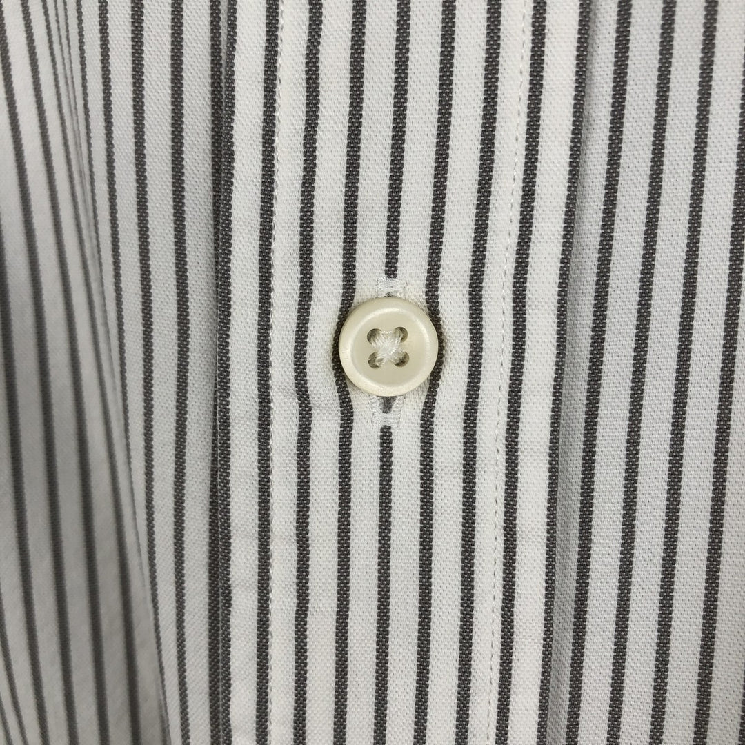 Ralph Lauren Classic Fit Long Sleeve Button Down Striped Shirt Men's M cotton white type Vintage Second Hand