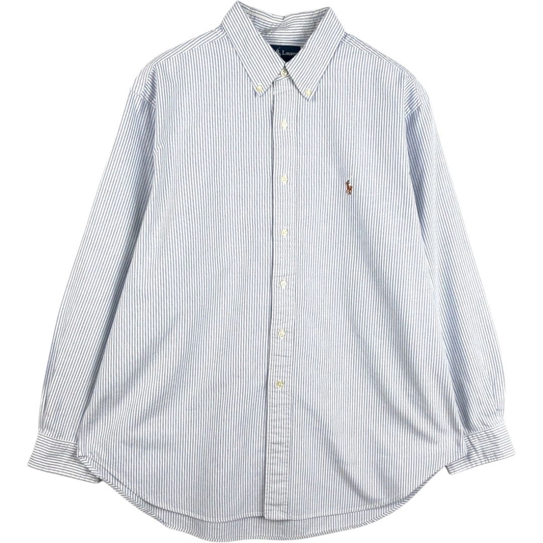 Ralph Lauren Classic Fit Long Sleeve Button Down Striped Shirt Men's XL cotton blue type Vintage Second Hand
