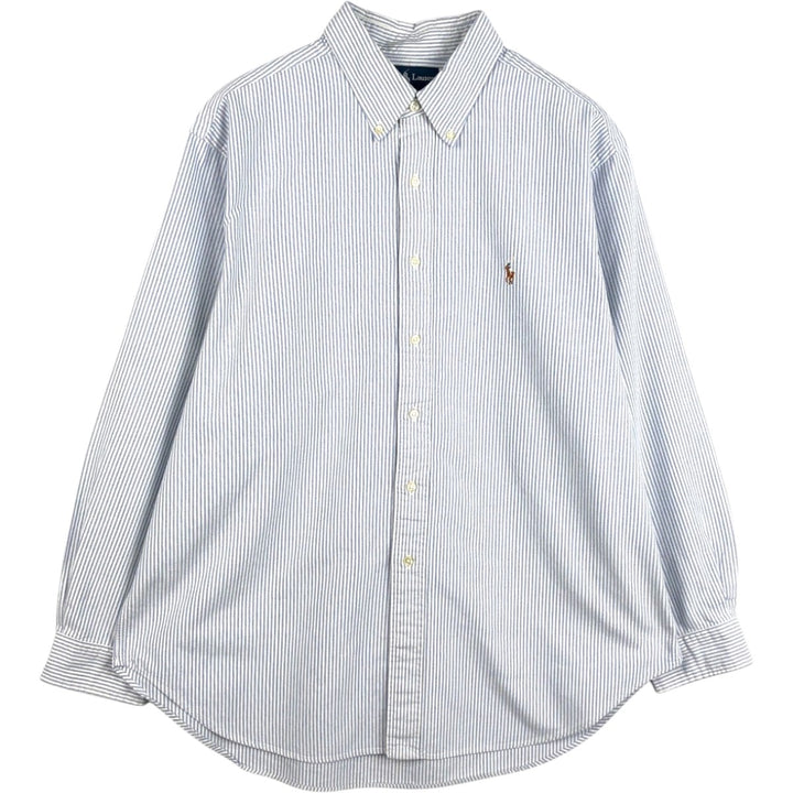 Ralph Lauren Classic Fit Long Sleeve Button Down Striped Shirt Men's XL cotton blue type Vintage Second Hand