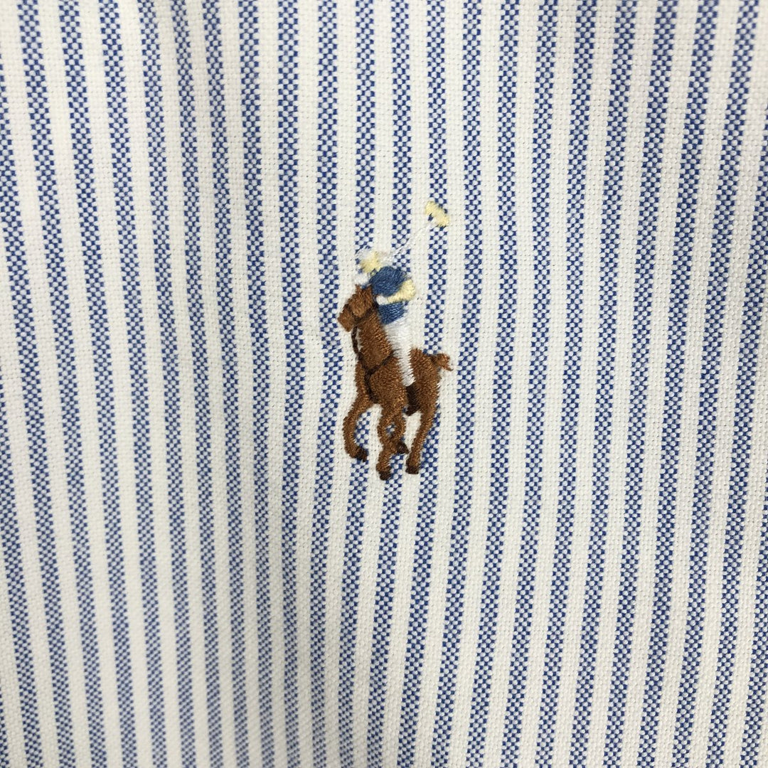 Ralph Lauren Classic Fit Long Sleeve Button Down Striped Shirt Men's XL cotton blue type Vintage Second Hand