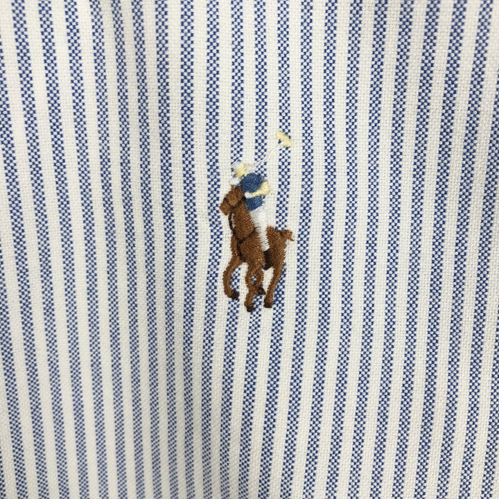 Ralph Lauren Classic Fit Long Sleeve Button Down Striped Shirt Men's XL cotton blue type Vintage Second Hand
